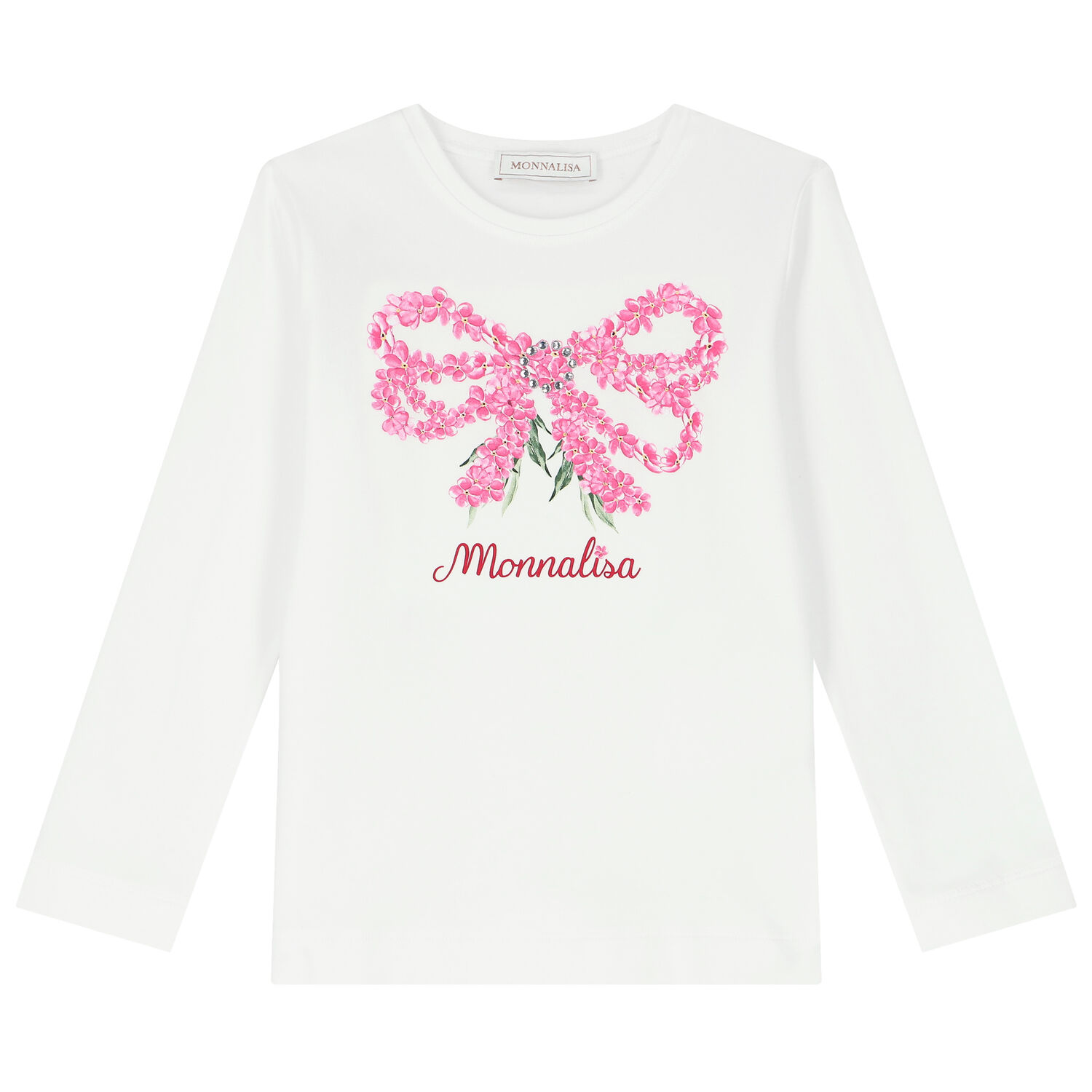 Girls White & Pink Floral Skirt Set, 2, hi-res